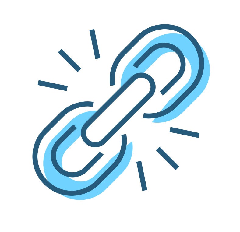 blue chain link icon