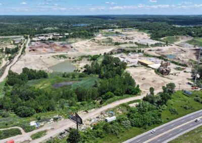 Groveland Township Industrial Land Drone Photo