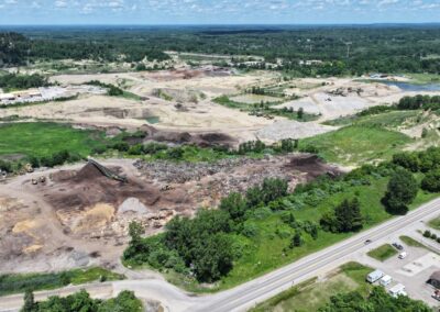 Groveland Township Industrial Land Drone Photo